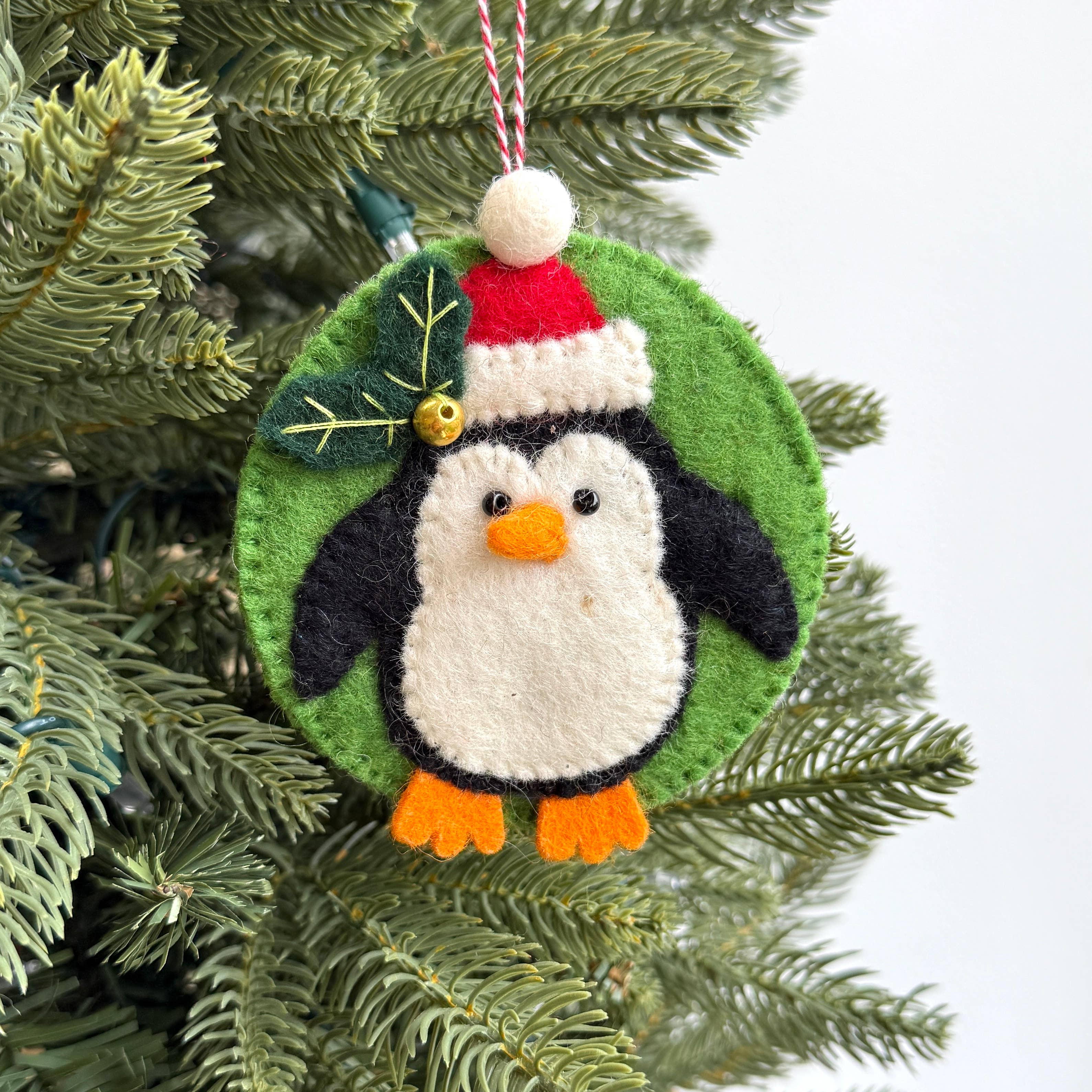 Ornaments 4 Orphans - Vente Objets de décoration - Lot de décorations en forme de cercle, décoration de Noël en laine feutrée 6