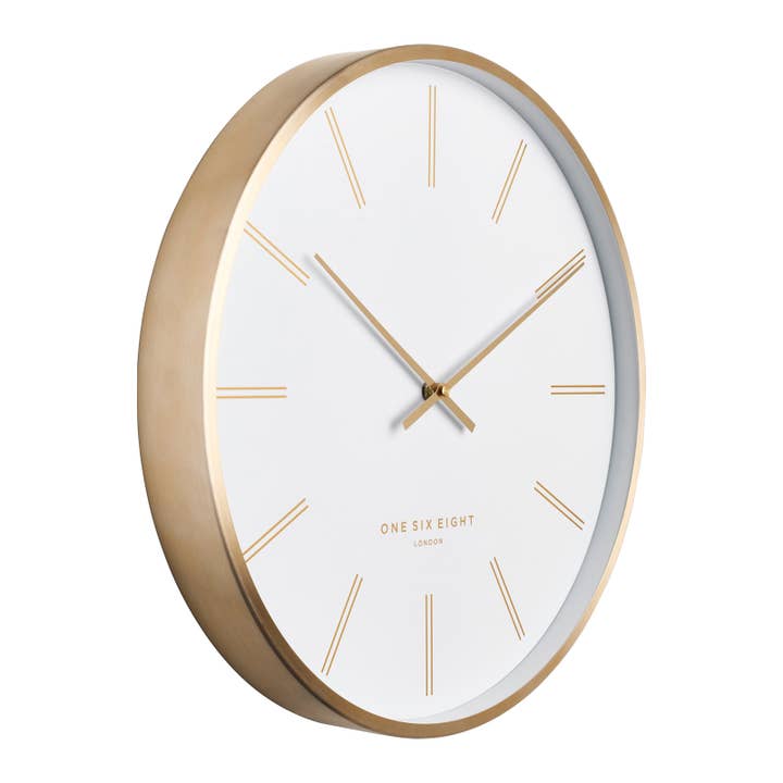 Relógio de parede silencioso branco Otto 40cm por atacado de One Six Eight London by PS Home and Living