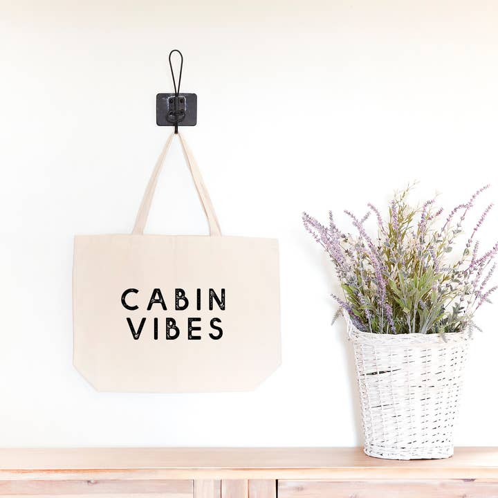 Cabin Vibes Tote Bag 2 SIZES for wholesale by Love You a Latte Shop