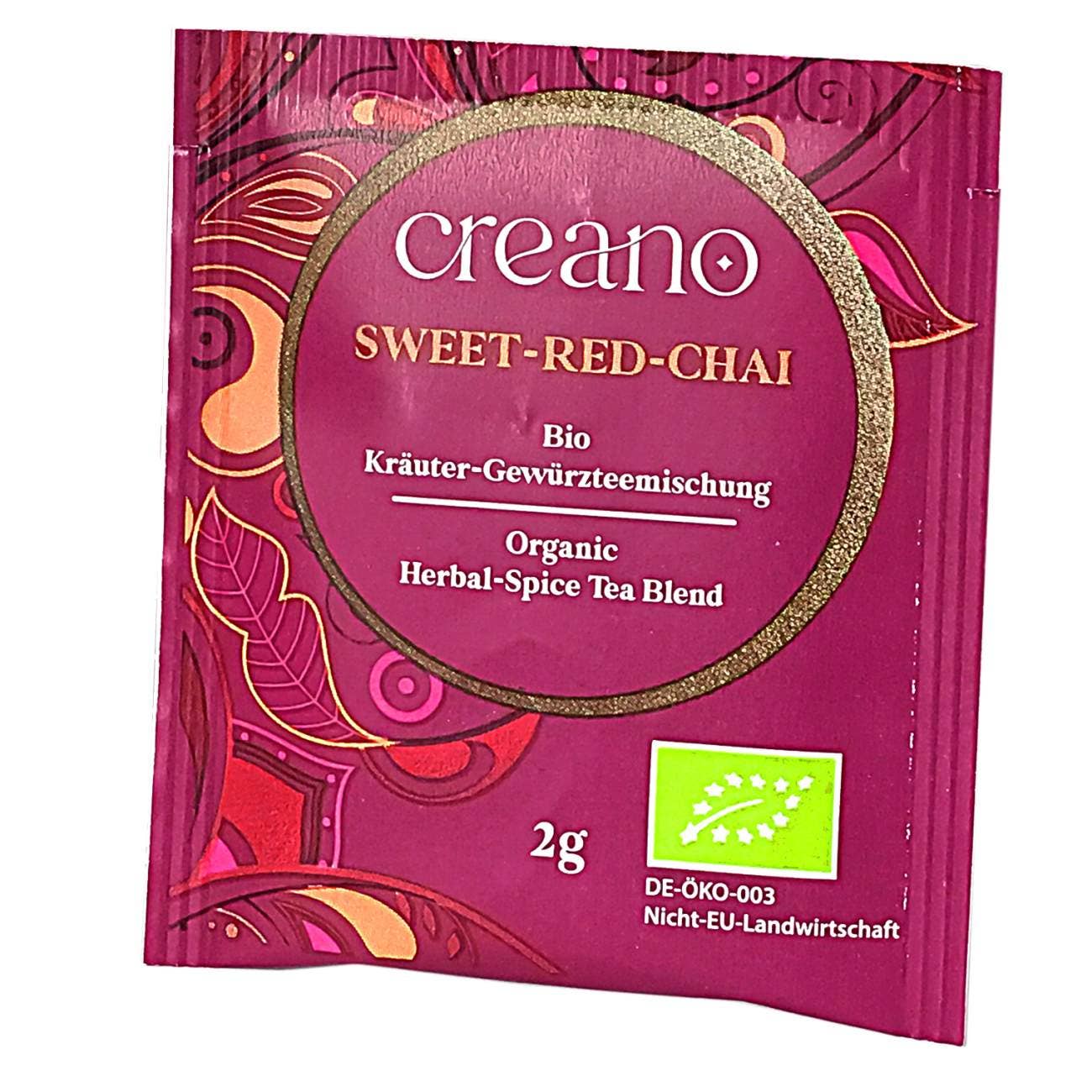 Creano - Wholesale Tea bags - Pack of 20 organic tea bags Sweet Red Chai*5