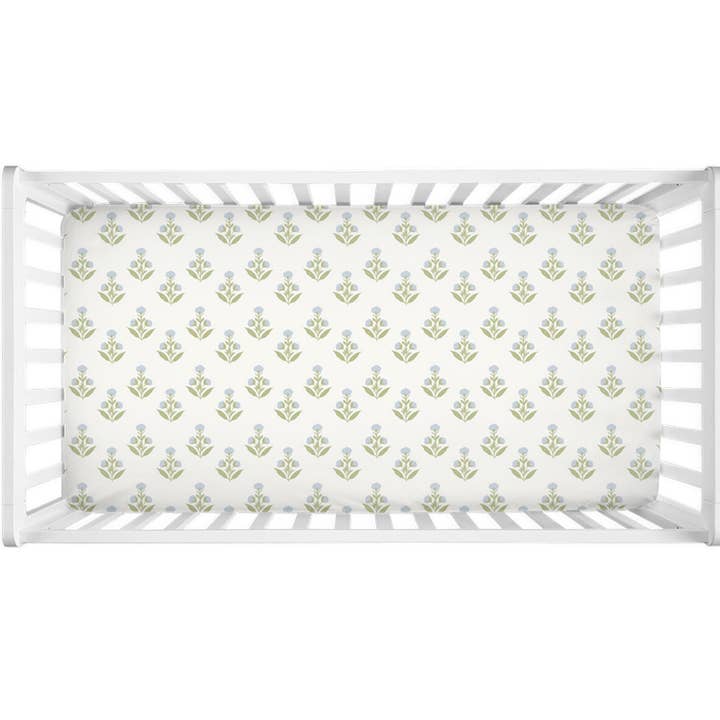 Sábana Cuna Polly Blue para venta al por mayor de The Socialite