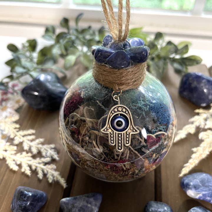 Moondust and Raven - Wholesale Meditation Supplies - Evil Eye Protection Witch Ball, Nazar Amulet, Witchy Decor