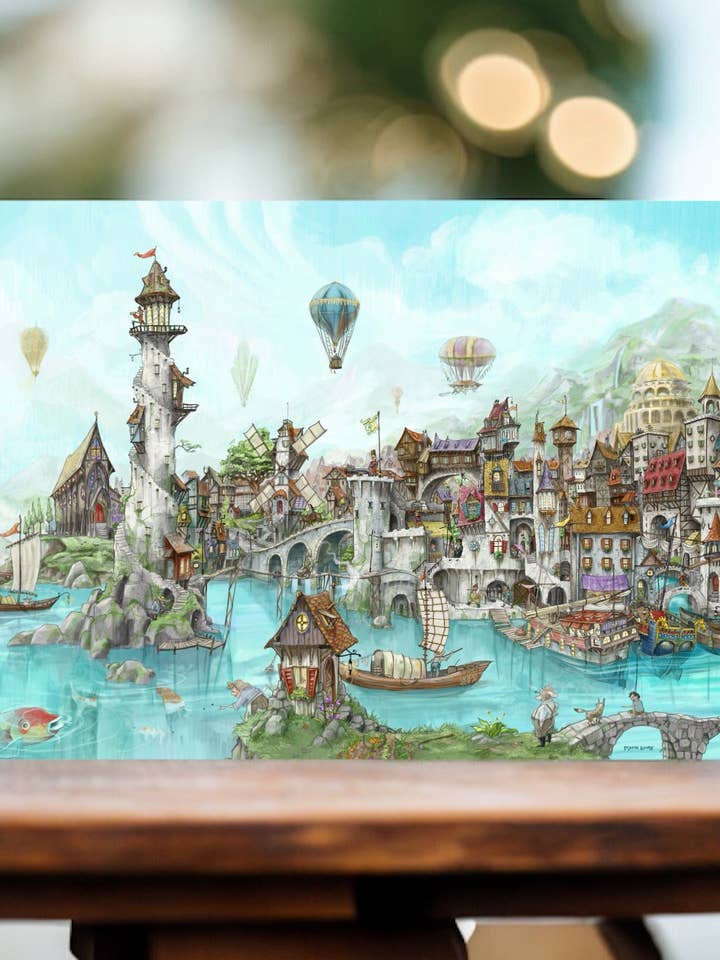 One Harbor Morn | Greeting Card for wholesale by Mark Ludy Art Books & Games