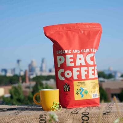 Peace Coffee - Wholesale Coffee Beans - Peace Coffee Twin Cities Dark Roast, 5lbs Whole Bean