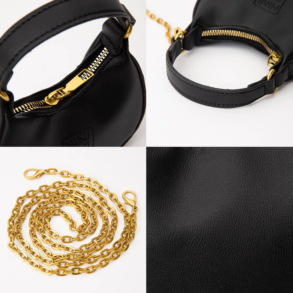 Sensibling Corp. - Wholesale Top Handle Bag - Women's - Faux Leather Chic Mini Hobo Handbag / Crossbody Bag
2