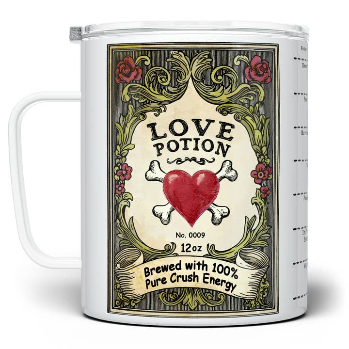Love Potion Insulated Mug, Gothic Romance Valentine Gifts for wholesale by Loftipop