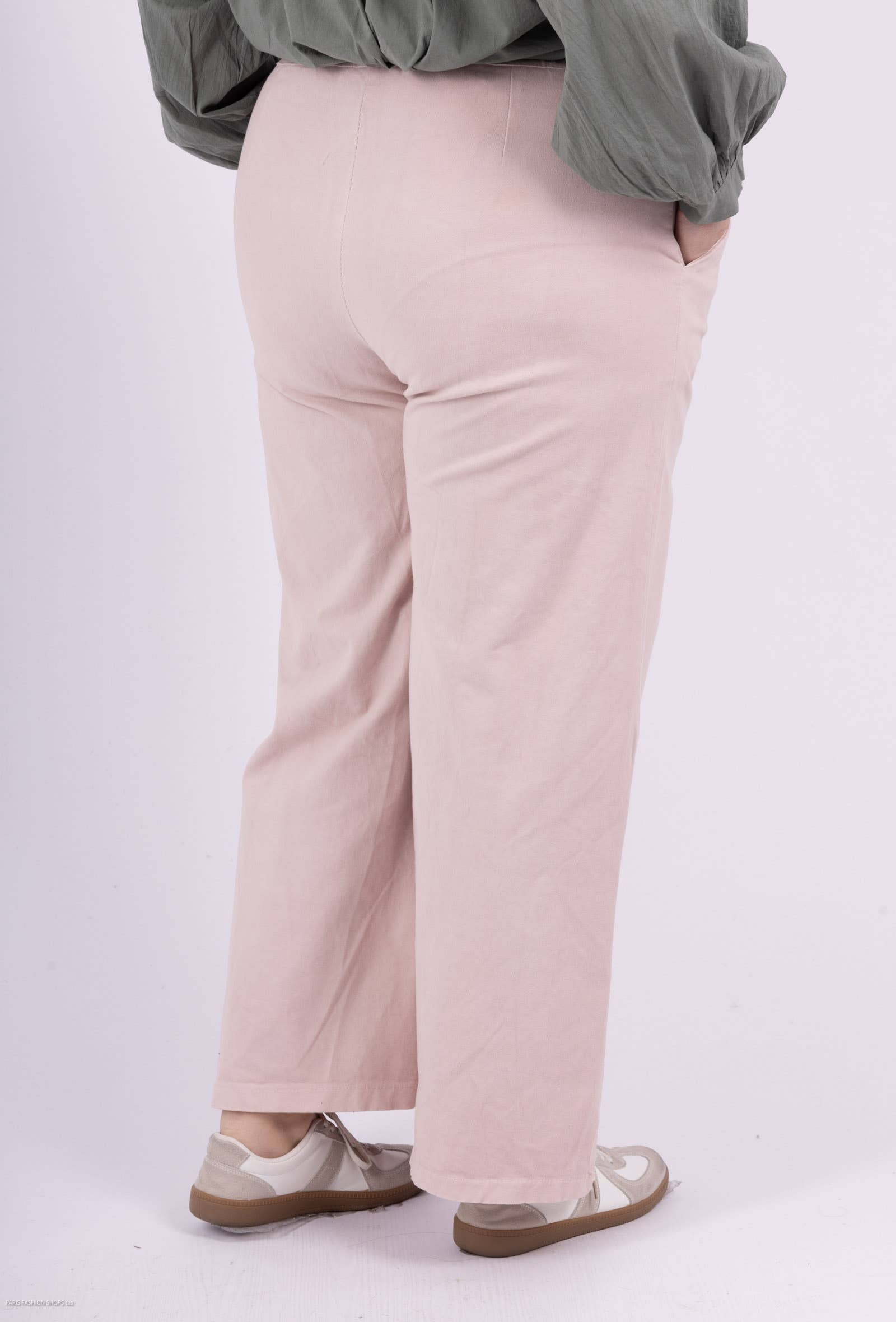 Pépouz' Paris - Wholesale Pants - Women's - PLUS SIZE Pants 97% cotton with buttons PPN2509GT7