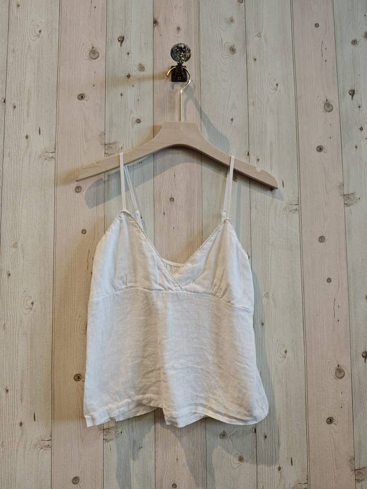 Linen & More - Wholesale Camisole - Women's - REF 23311 100% LINEN SHORT STRAP T-SHIRT