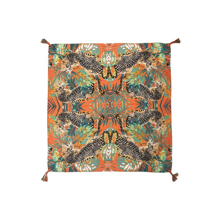 Fashion Scarf World - Wholesale Scarf - Women's - Jungle Leopard Print Square Scarf4