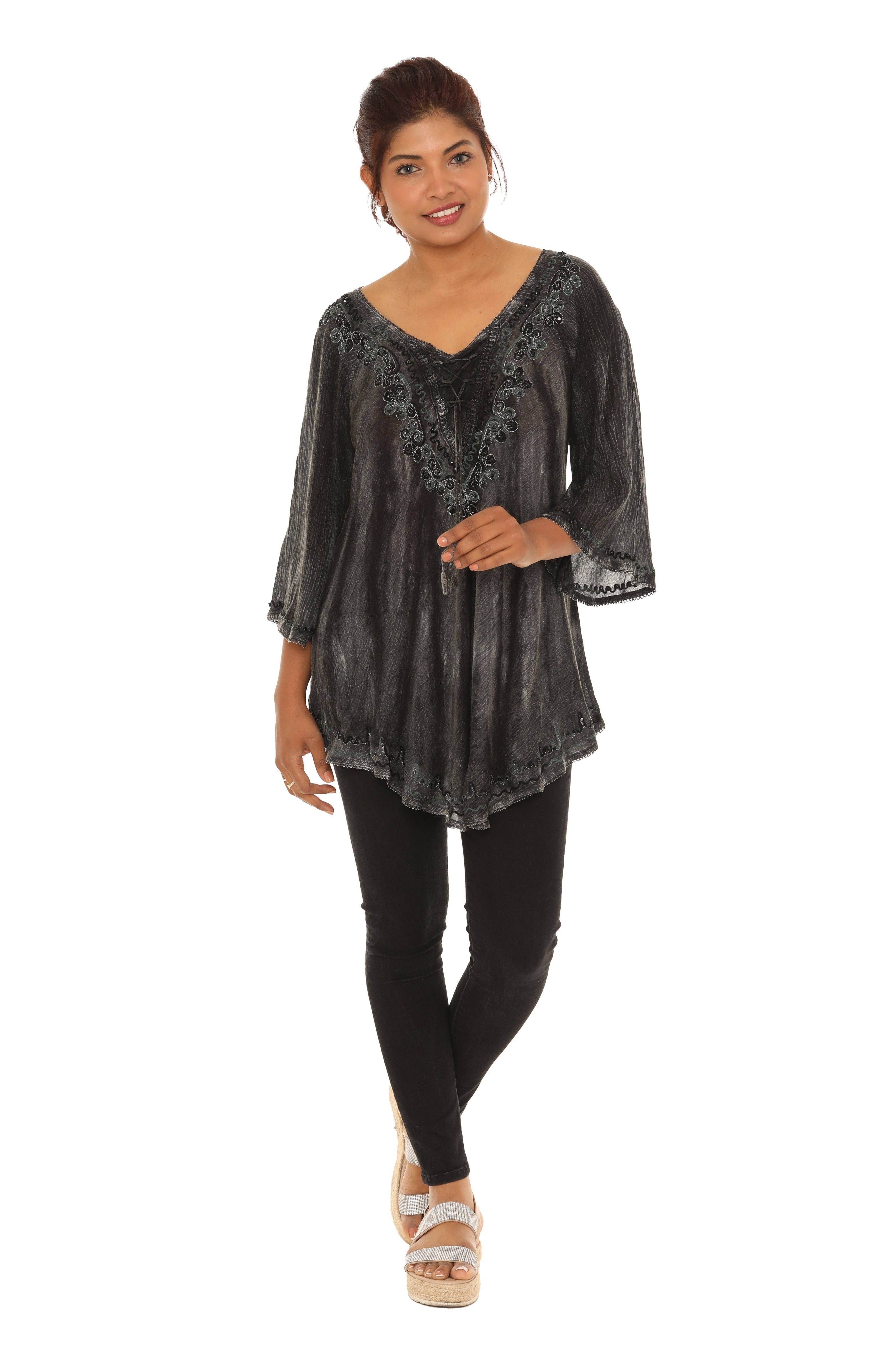Shoreline Wear. INC – wholesale Tunic – Women’s – Tie-Dye Tiger Print Rayon Tunic2