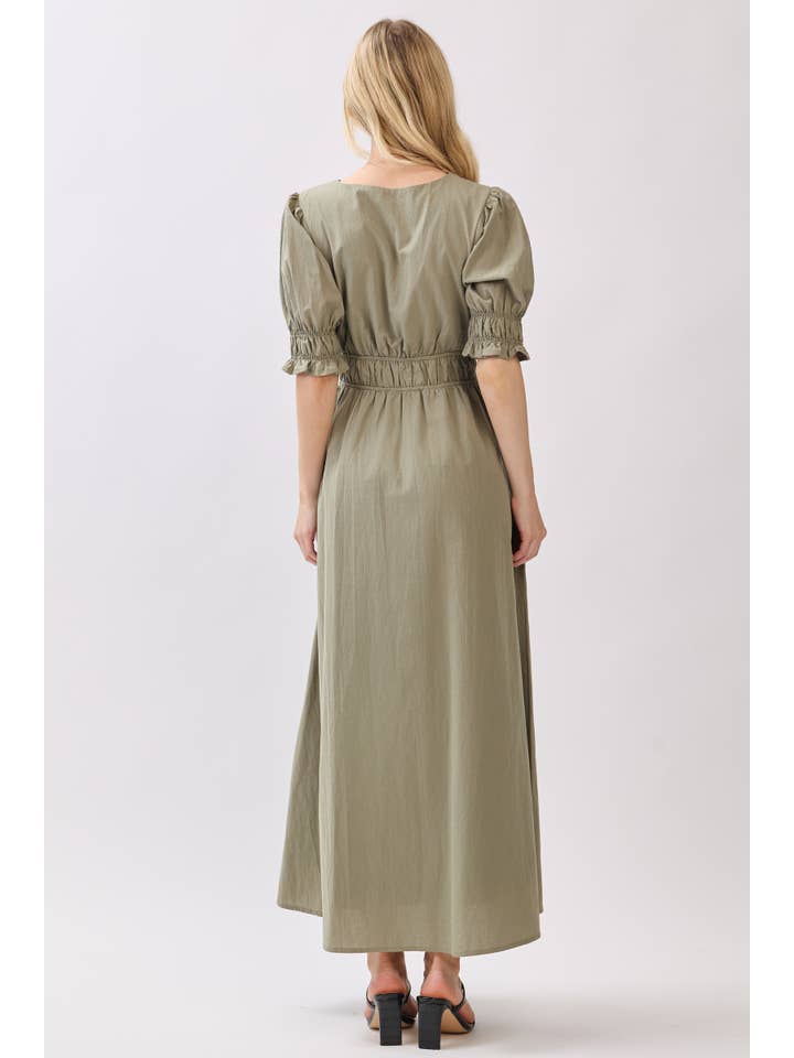 Calista - Wholesale Dress - Women's - FITTED AT BODICE WITH AN A LINE MAXI DRESS - VD62165