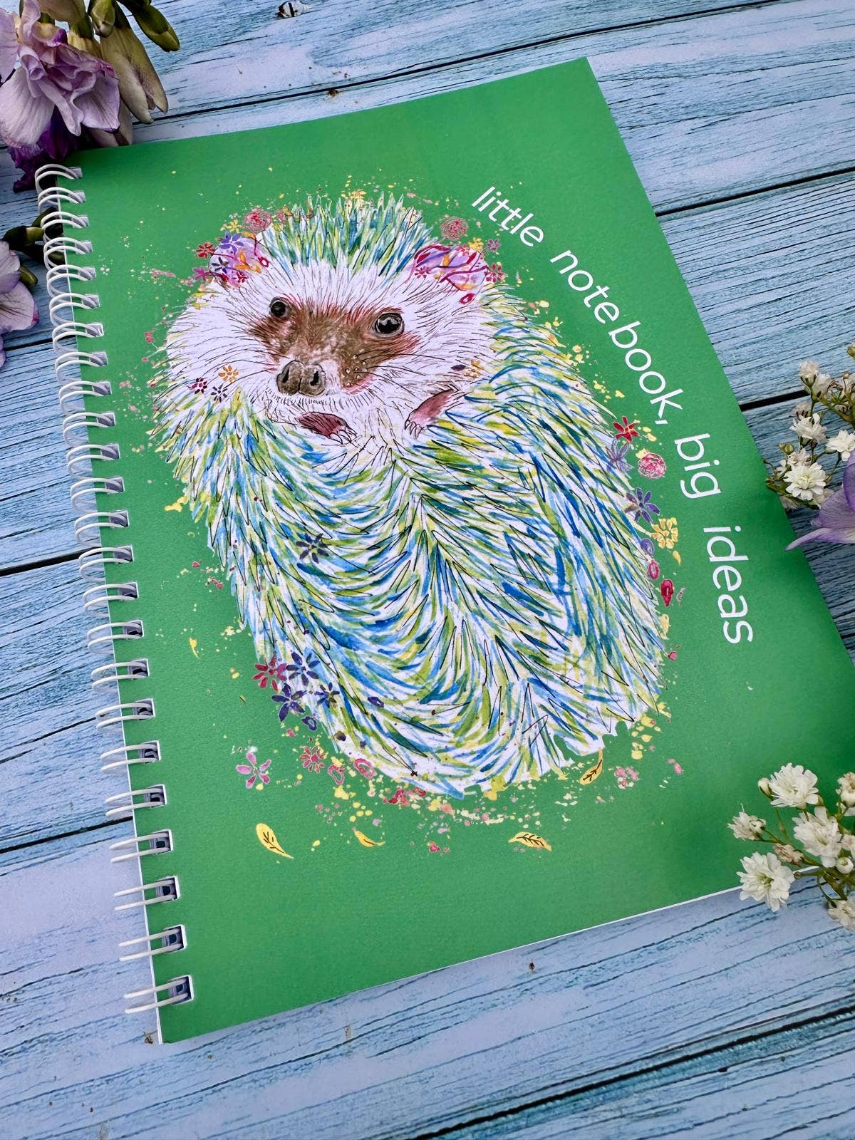 Jen Winnett Eco Artist - Wholesale Notebook - Hedgehog Lined Eco Friendly A5 Notebook UK Made Cute Notepad2