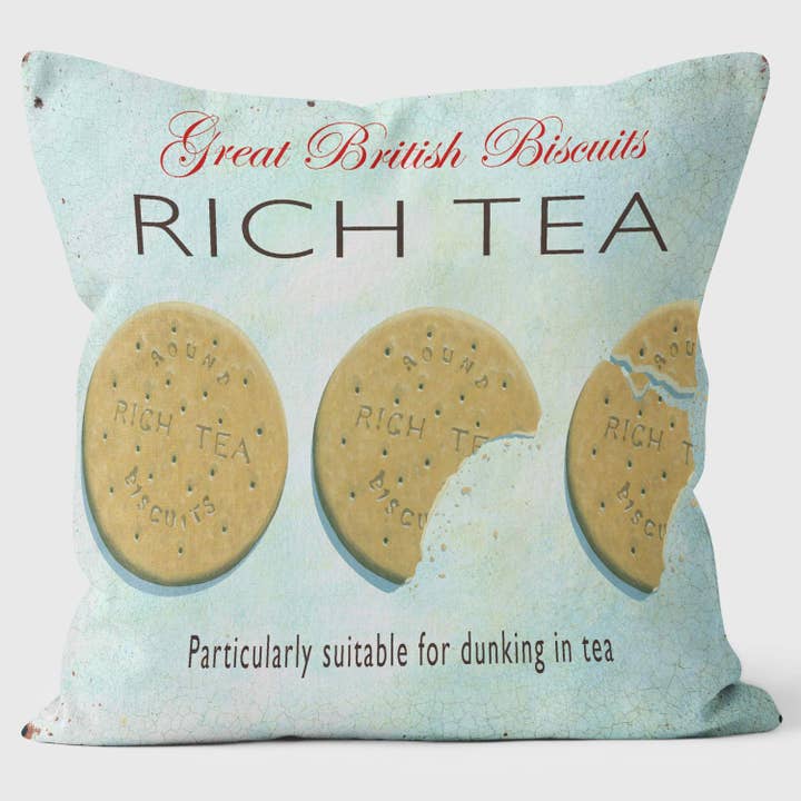 Rich Tea Biscuit - Martin Wiscombe - Almofada com estampa artística por atacado de ART CUSHIONS