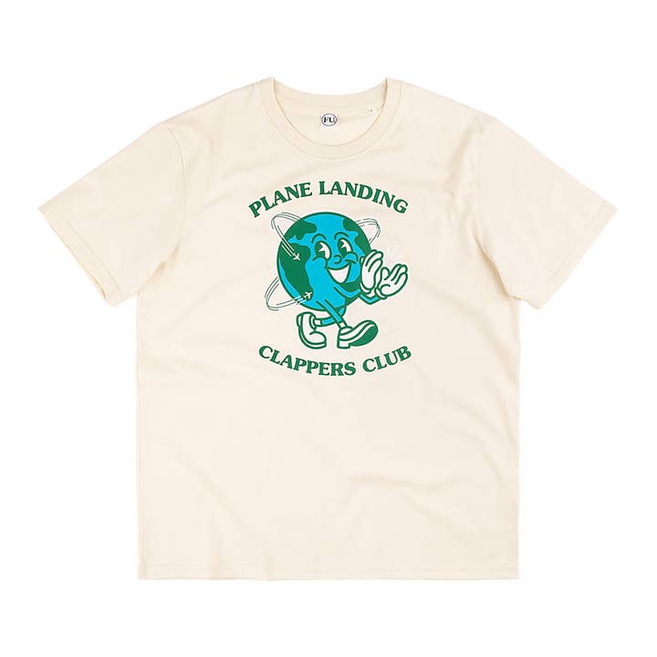 Plane Landing Clappers Club - T-shirt bio écru pour la vente par FILS UNIQUE