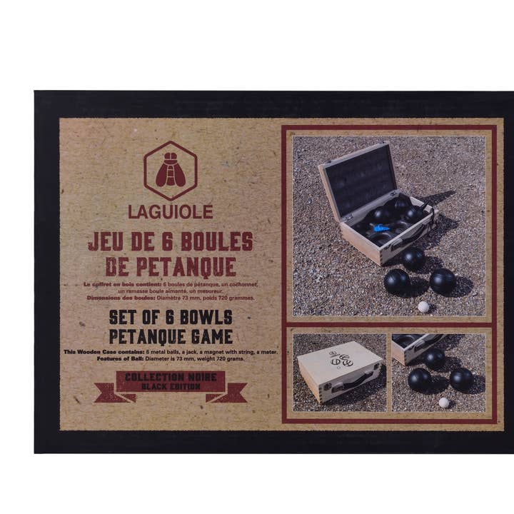 Laguiole – wholesale Trädgårdsspel – Laguiole Black Edition Set med 6 bouleklot