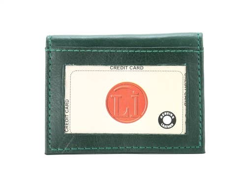 Leather Impressions Inc - Vendita all'ingrosso Portacarte - Donna - Custodia in pelle di agnello stile: BCC567 Verde2