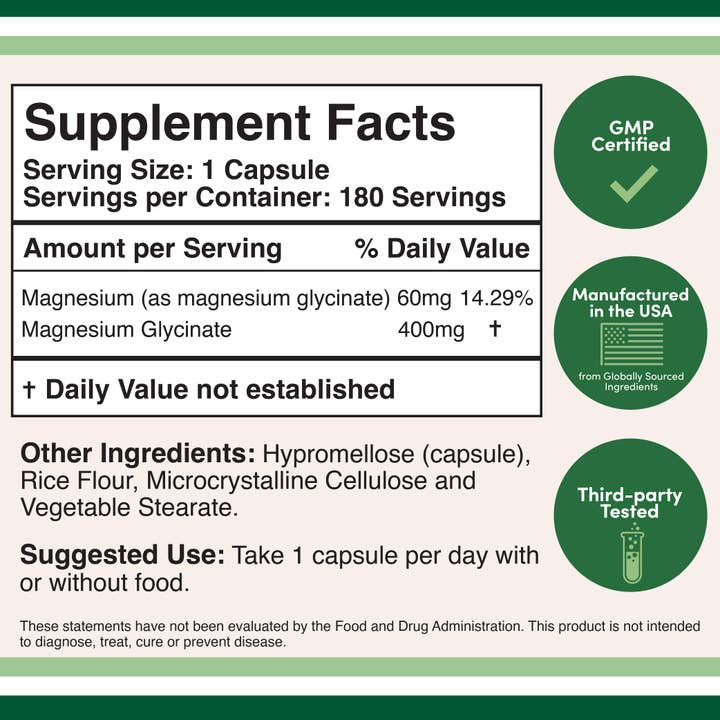 Double Wood Supplements - Wholesale Oral Supplement/Vitamin - Magnesium Glycinate1