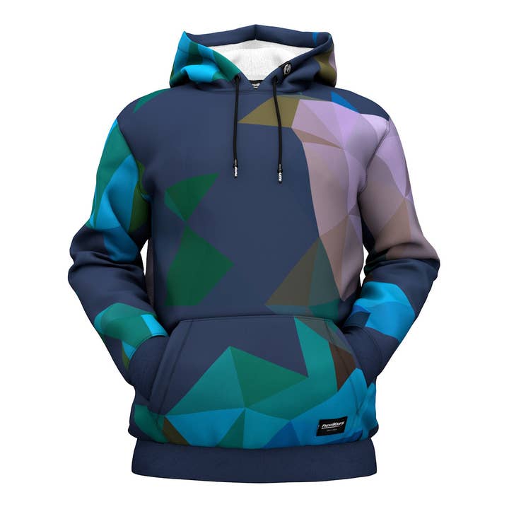 Cubes Blue Hoodie för wholesale av FreshHoods