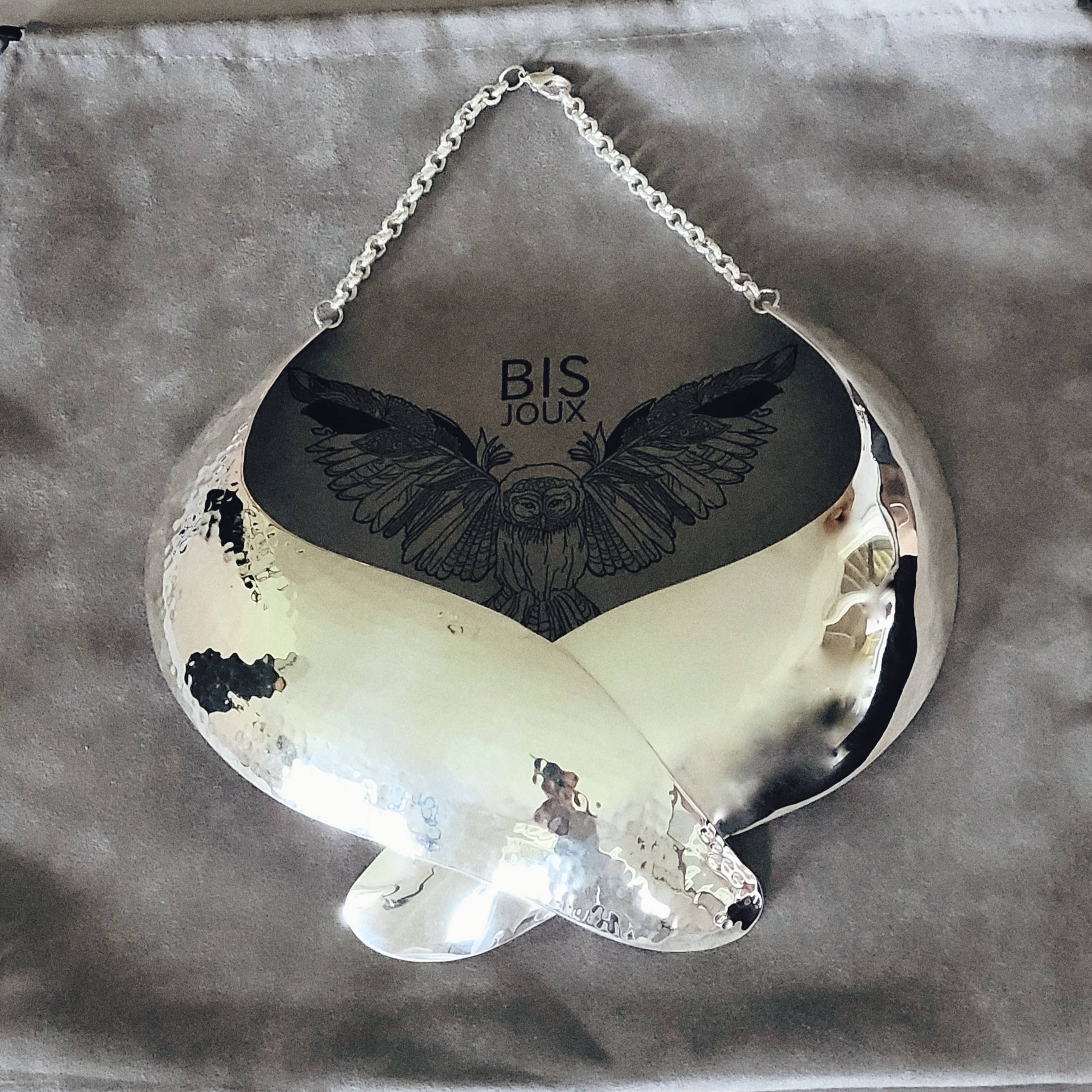 Bisjoux – Gargantilha/coleira por atacado – Colar gola choker prateado liso sobreposto e largo5