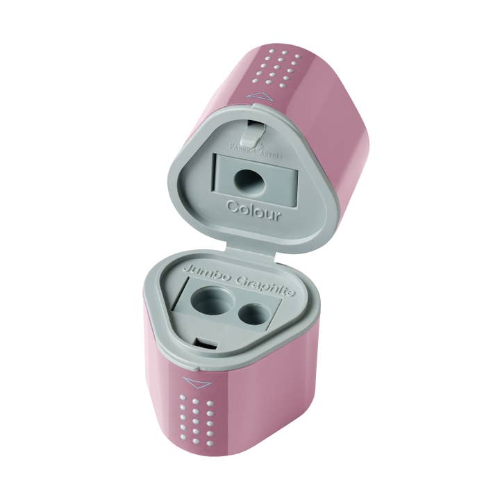 Grip Trio Pencil Sharpener, Rose Shadows for wholesale by Faber-Castell / Creativity for Kids