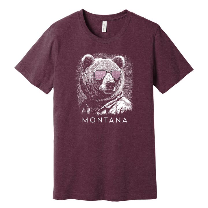 Glitter Bear Sunglasses - Montana Tee for wholesale by Blue Peak Creative