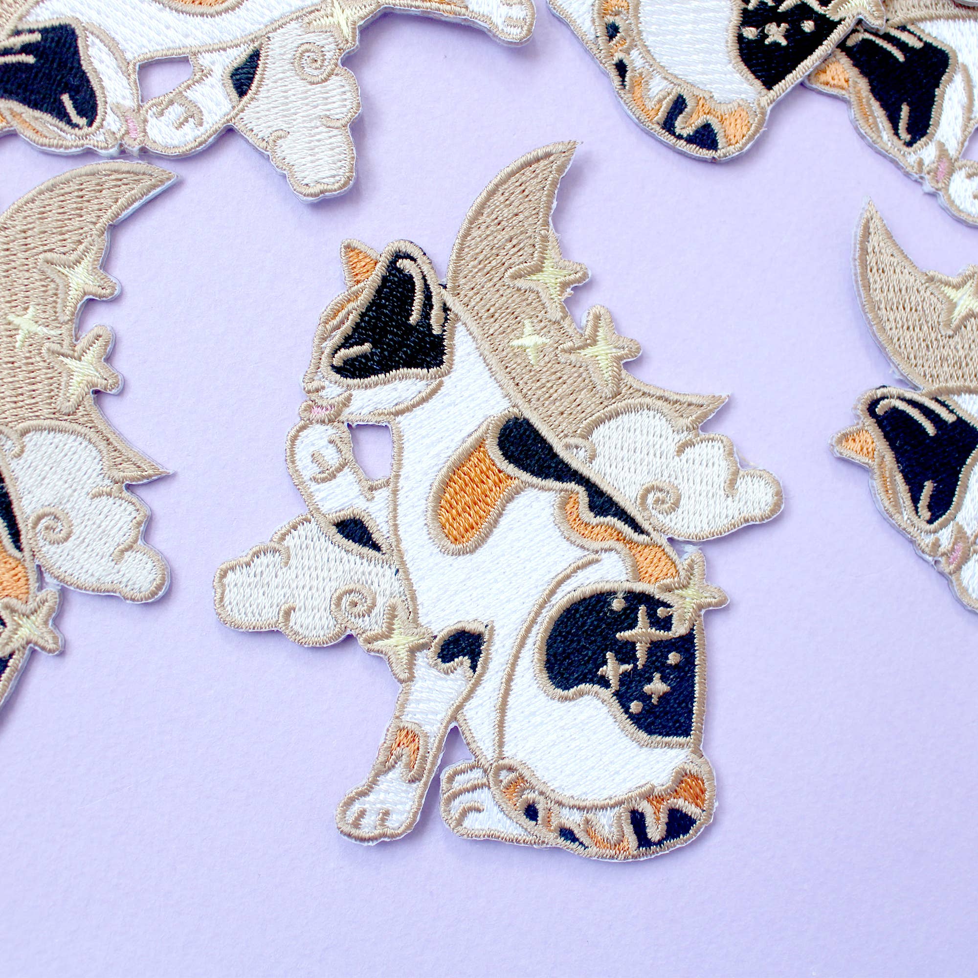 Glitter Punk – wholesale Patch – Calico Cat Embroidered Iron-on Patch2