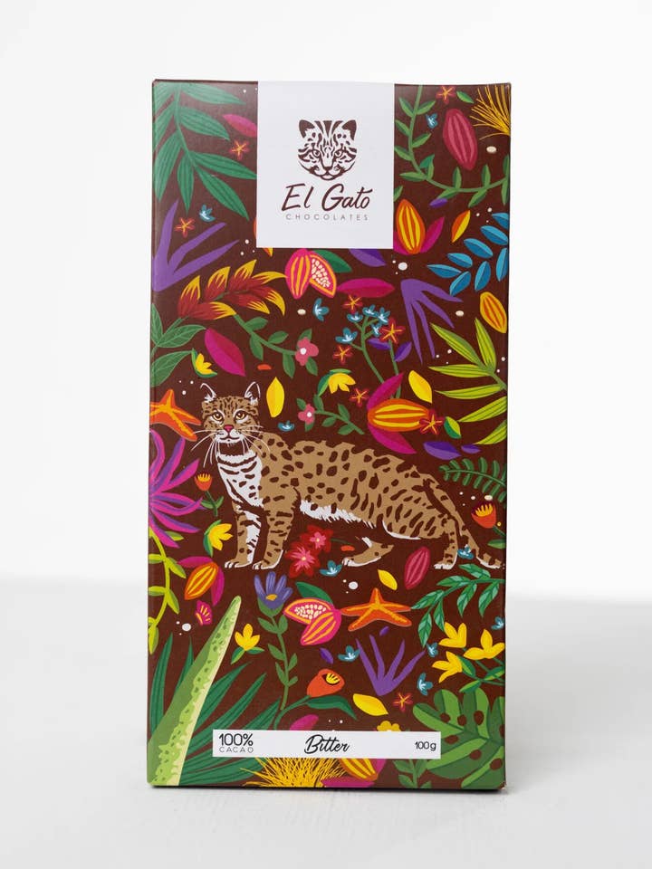 100g Chocolate Amargo 100% Cacau por atacado de El Gato Chocolates