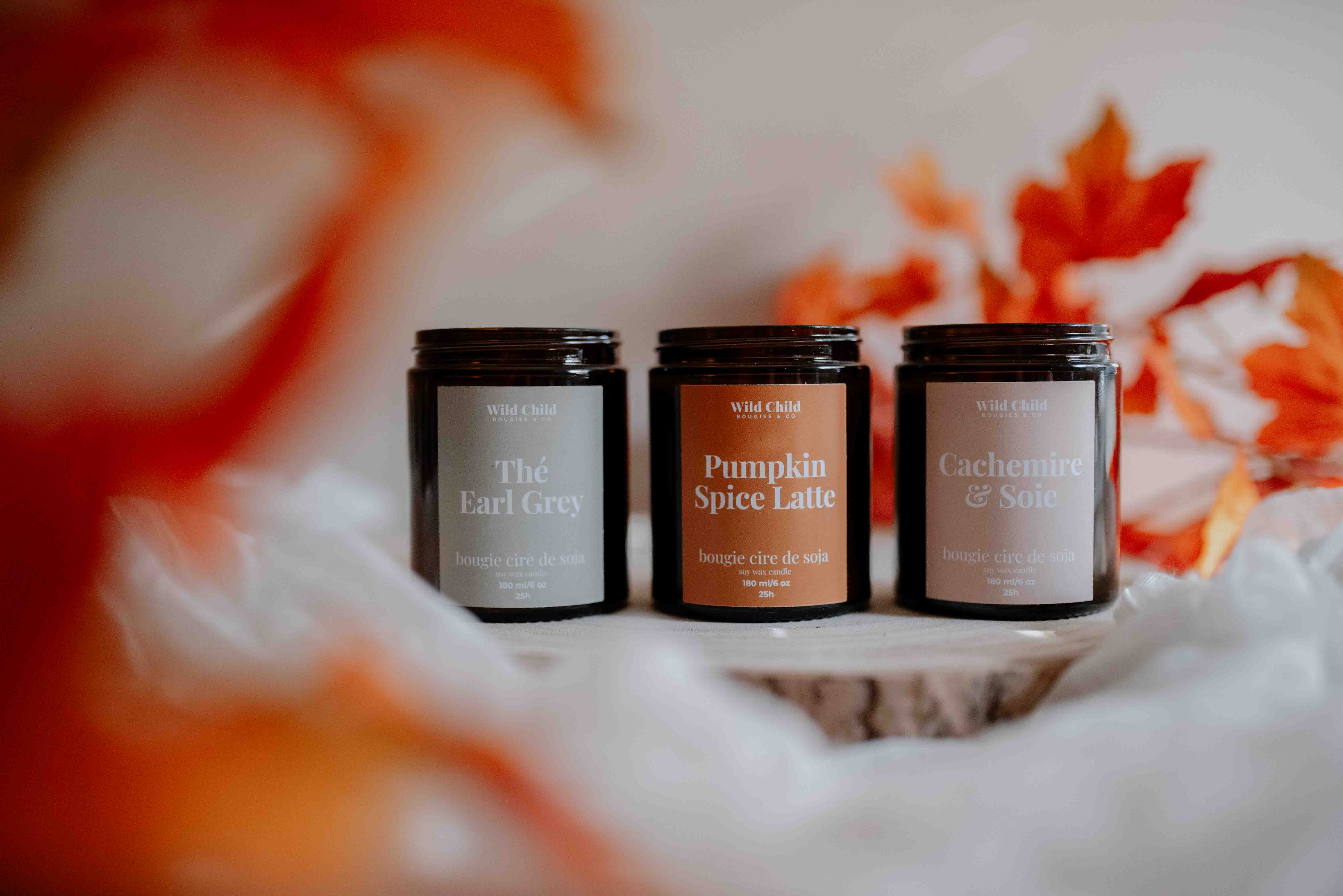 WILD CHILD Bougies & Co - Wholesale Jar/Filled Candle - “Earl Grey Tea” - Natural scented candle - 25h4