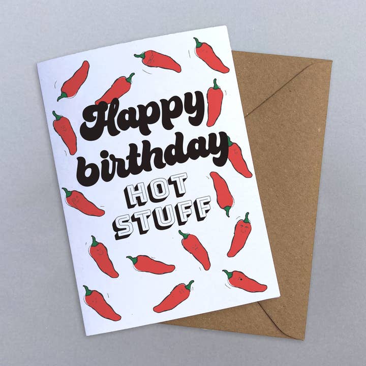 Tarjeta de cumpleaños Hot Stuff para venta al por mayor de Hot Fresh Bright