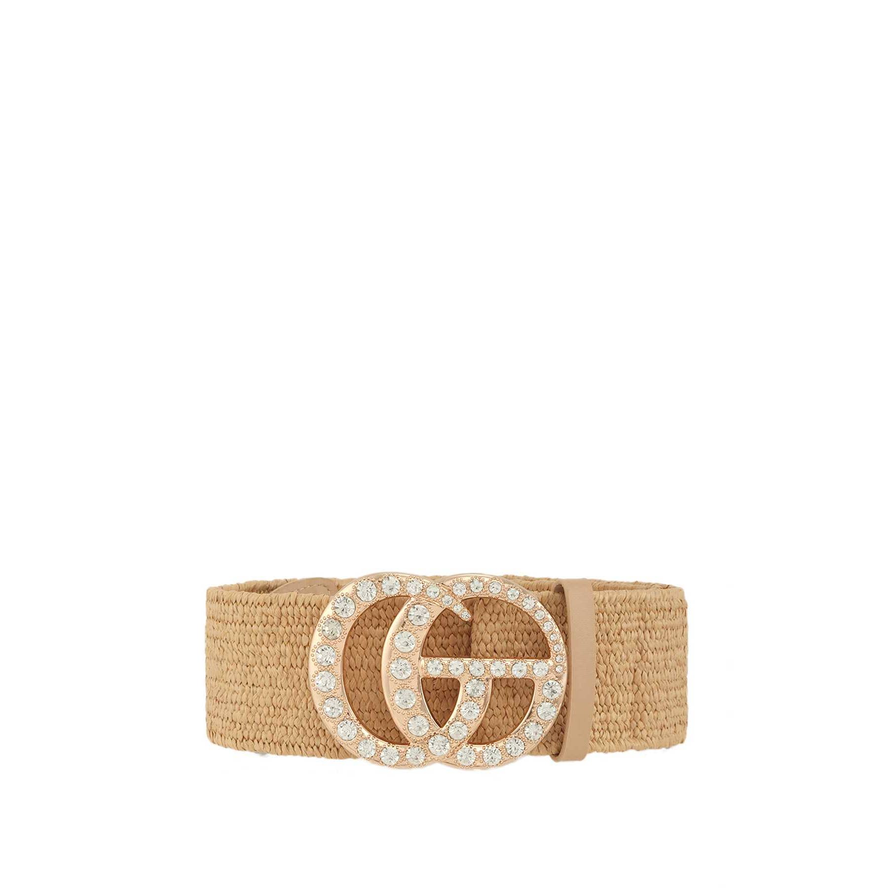 Pink Irene Wholesale - Wholesale Belt - Women's - Rhinestone GO Charm Elastic Belt4