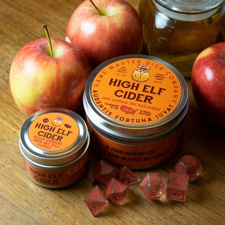 Game Master Dice - Vente Bougies de voyage - Bougie de jeu High Elf Cider2