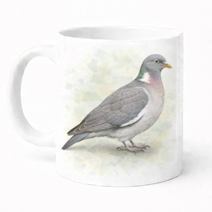 Wood Pigeon 11 Oz Ceramic Coffee Mug with Gloss Finish for wholesale by Brew Crew Gifts