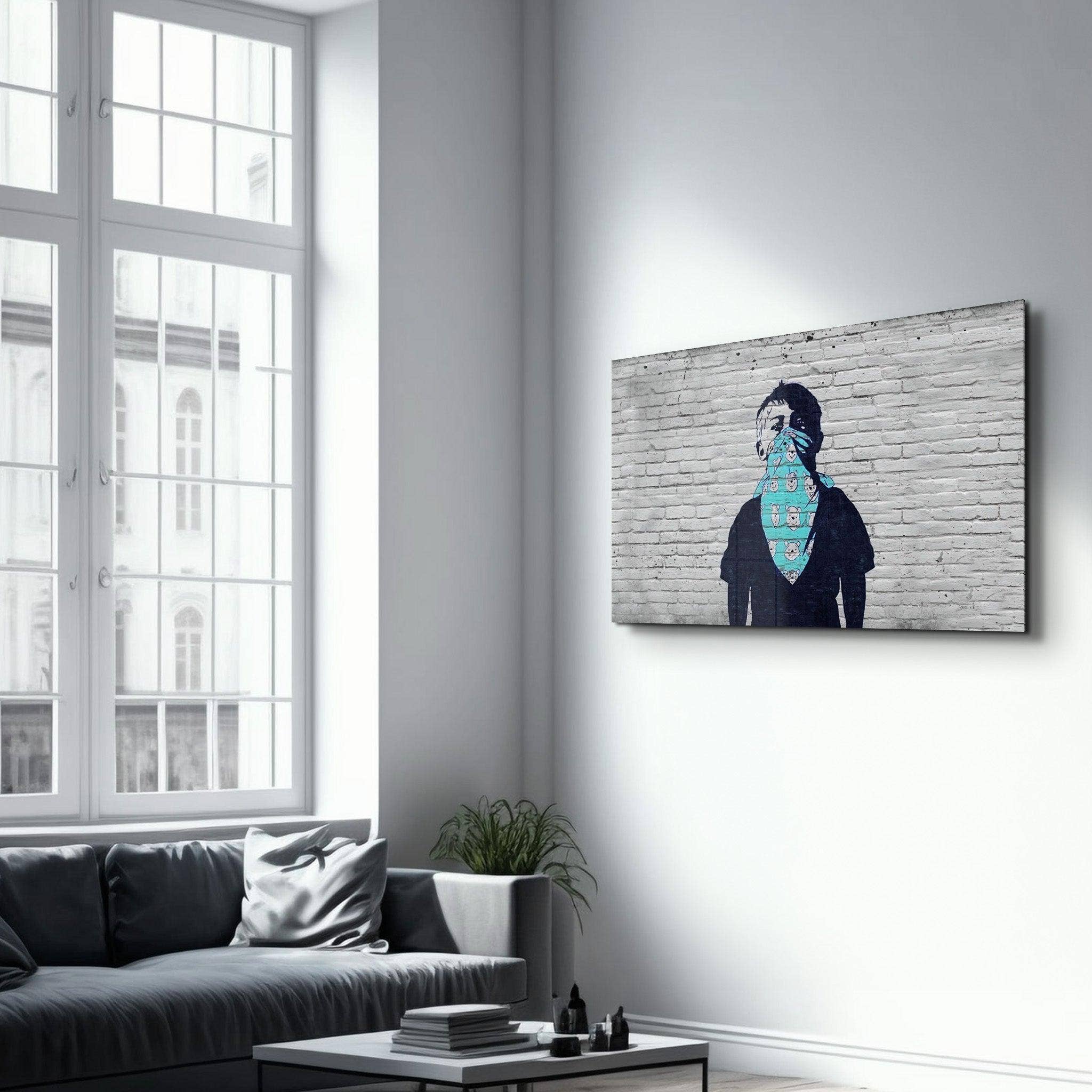 Artdesigna KG – wholesale Konsttryck – Banksy - Nalle Puh | Glasväggkonst3