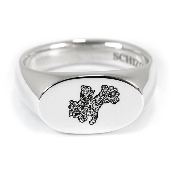 Mushroom Signet Ring – Handmade Solid 925 Silver | Gender Diversity Symbol for wholesale by Conscious Euphoria