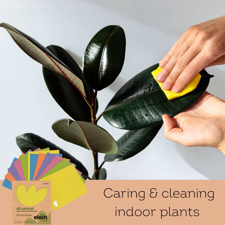 EKOH - Wholesale Dishcloth - Swedish Dishcloth Set of 12 Plain Happy Rainbow Colours8