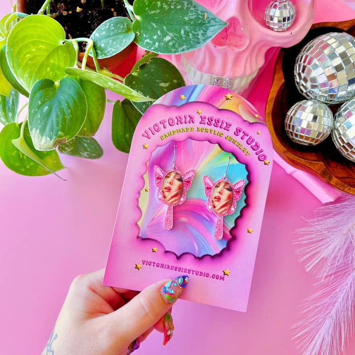 Victoria Essie Studio โ wholesale Dangle earrings โ Butterfly Mirror Chappell Roan Earrings