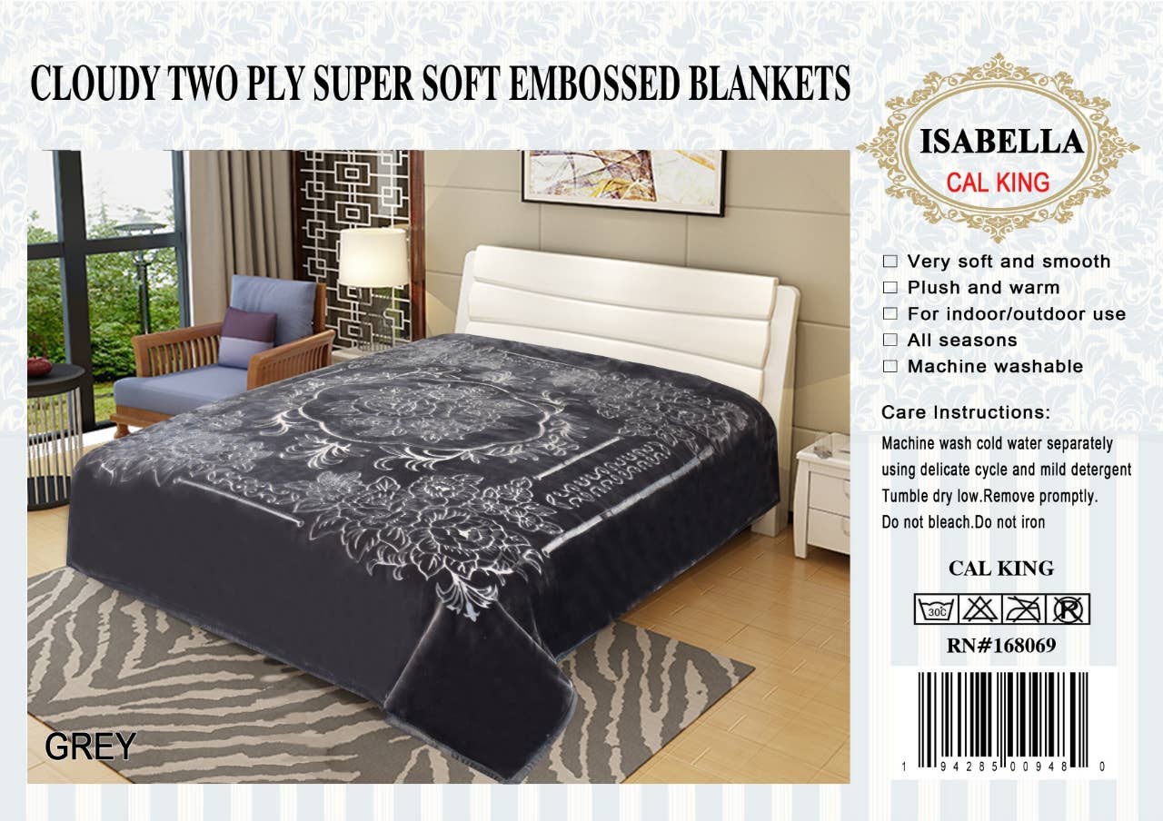 Wholesale 2Ply King Super Soft Thick Warm Mink Blanket - 11 Pounds