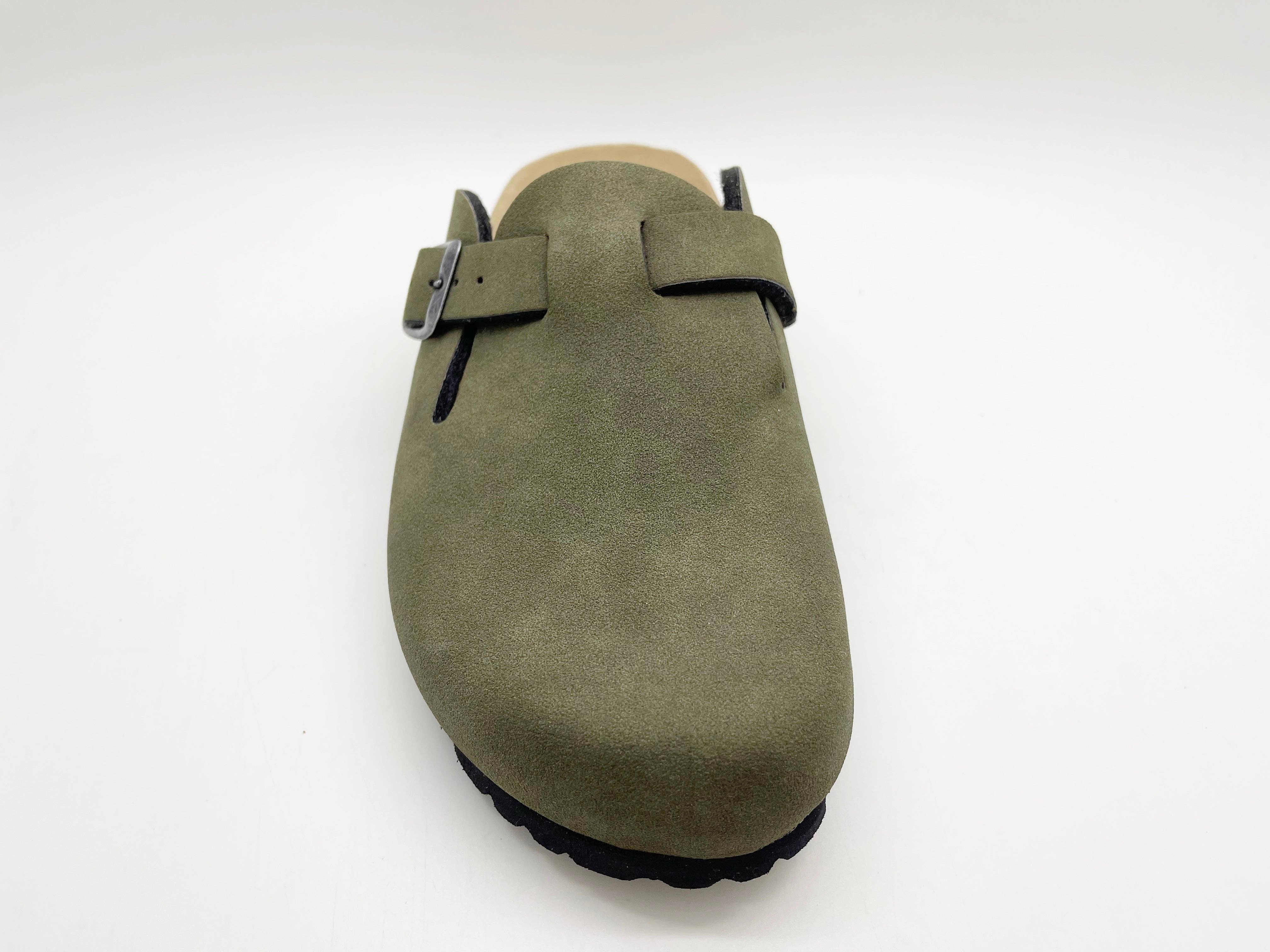 thies – Großhandel Clogs – Damen – thies 1856 ® Eco Bio vegane Clogs aus Supersuede in Khaki (Unisex)2