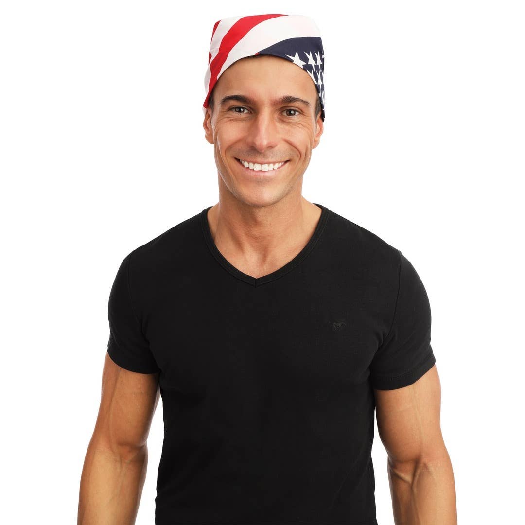 P'tit Clown - Wholesale Costume - Unisex - USA Flag Bandana0