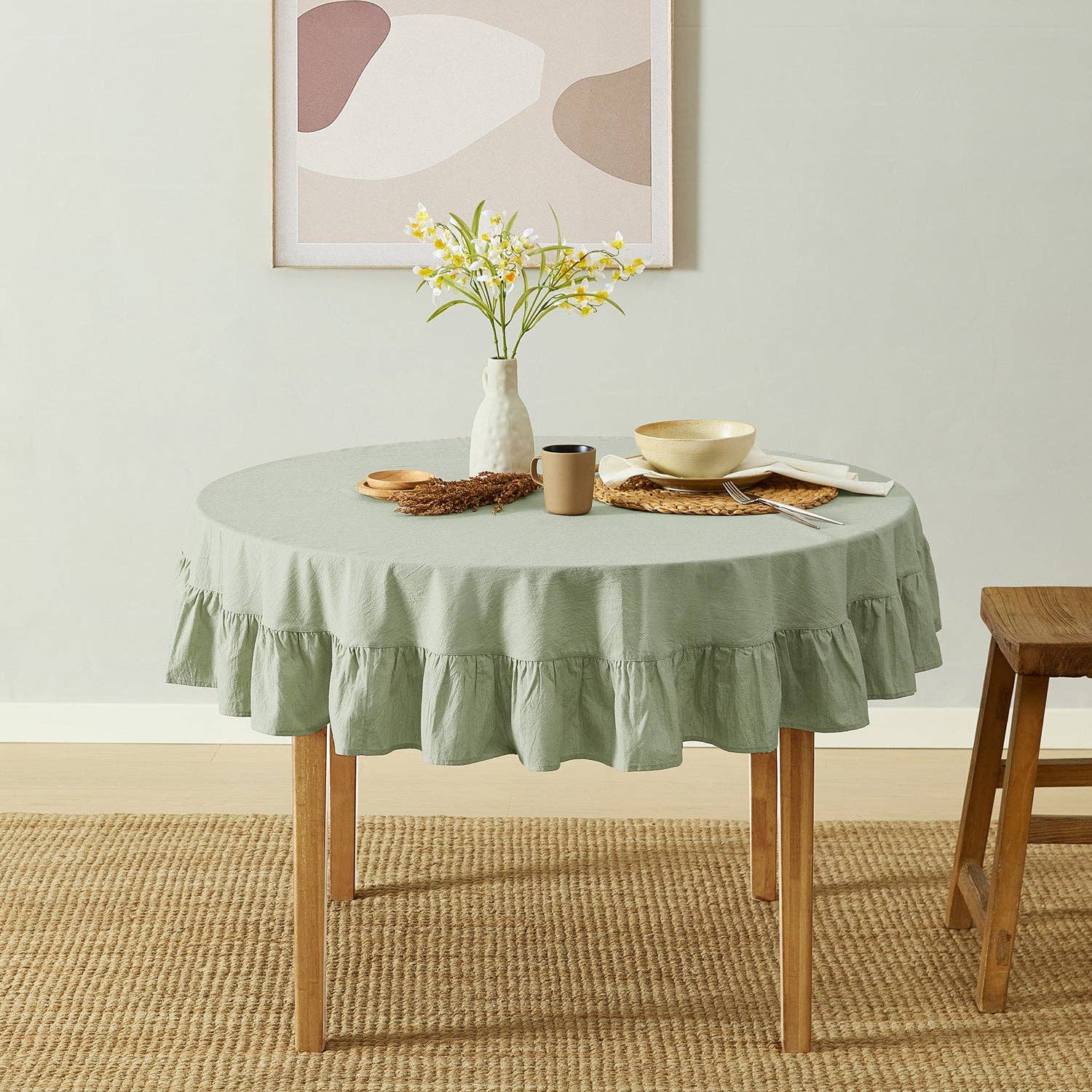 Monday Moose - Wholesale Tablecloth - Corcovado Tablecloth (Sage Green)7