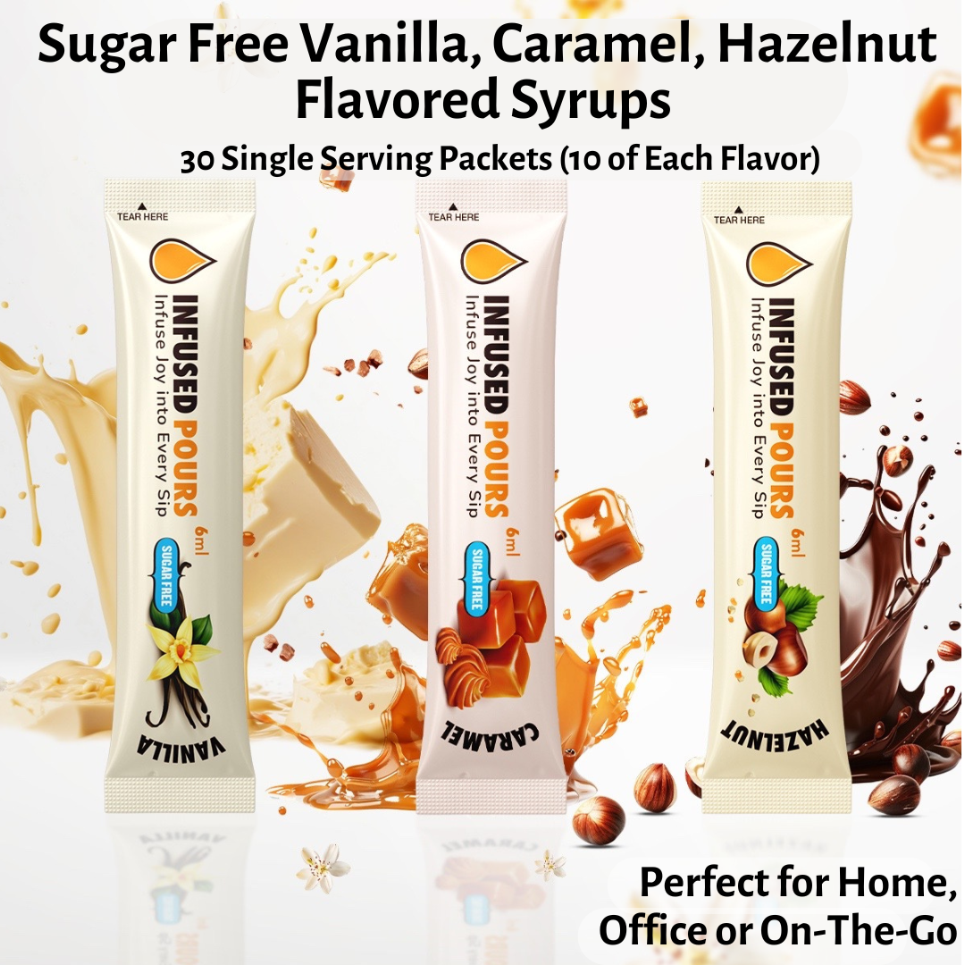 The Beverage Packet Company – wholesale Flavoured syrup – 1 Bag, Sugar Free Variety Pack, 6mL1