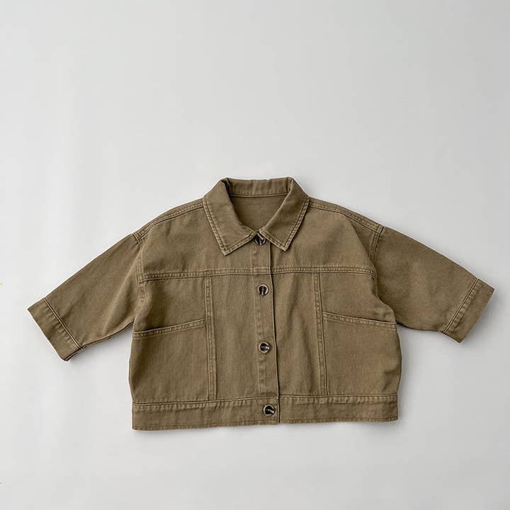 MyKids-USA® - Wholesale Denim Jacket - Kids - Baby Solid Color Demin Cool Japan Style Jacket Coat17