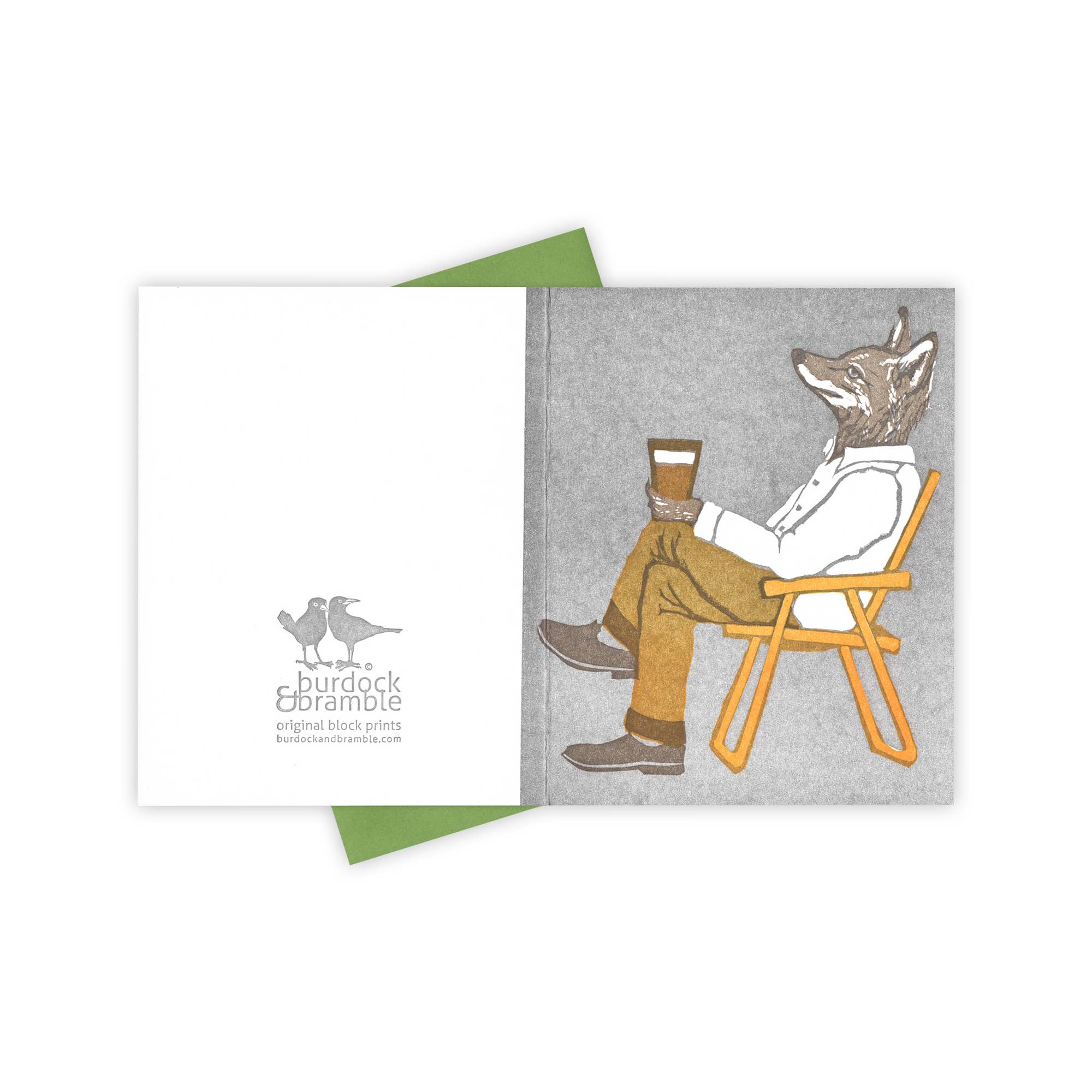 Burdock & Bramble - Vente Carte de vœux classique - Carte Happy Hour Coyote1