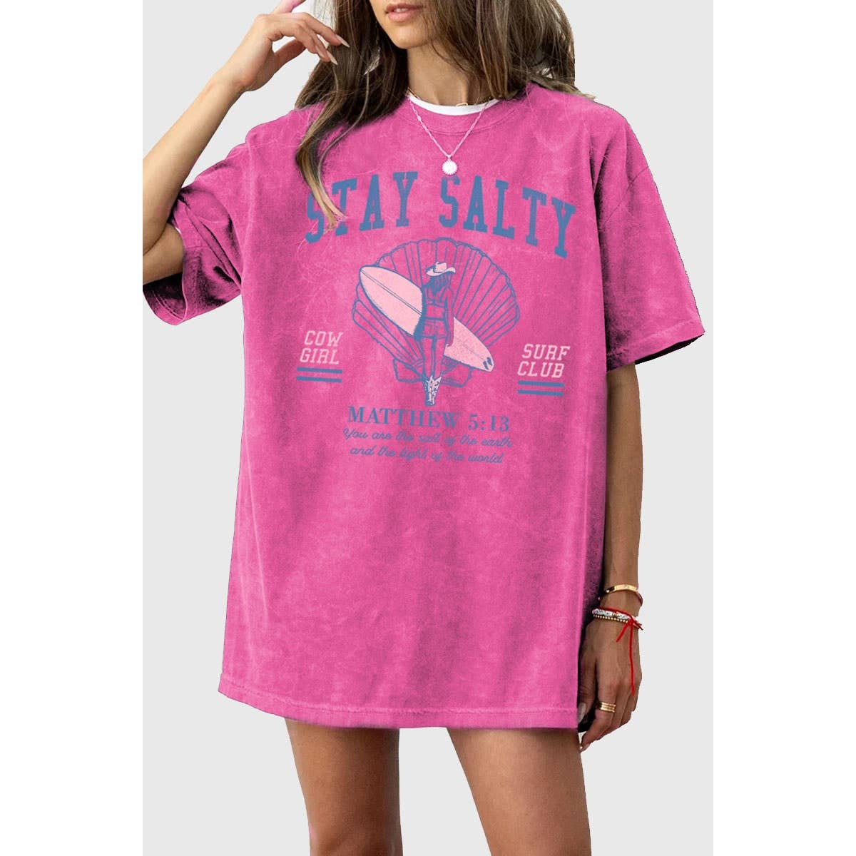 HRTandLUV - Wholesale T-Shirt (Graphic) - Women's - STAY SALTY OVERSIZED MINERAL GRAPHIC TEE4
