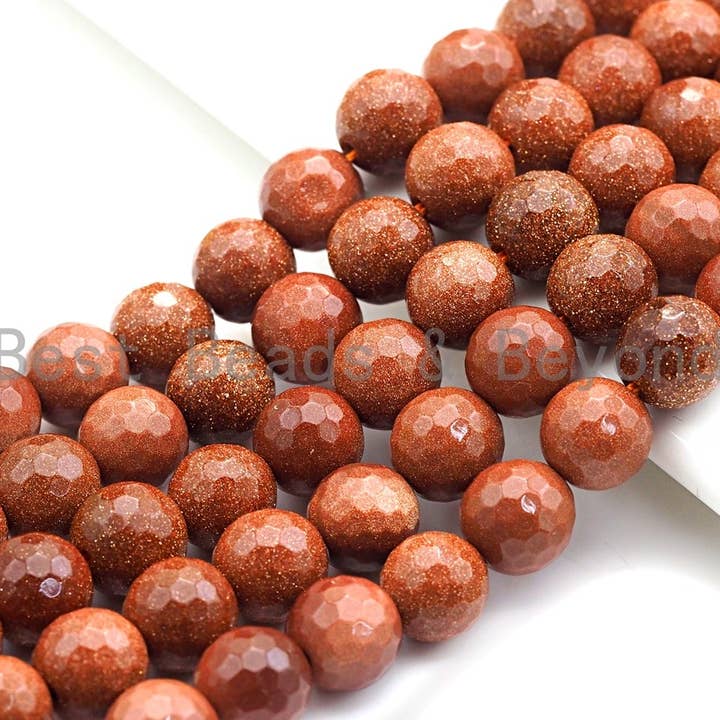 BestBeads&Beyond - Wholesale Beads - Quality Goldstone Smooth/Faceted Beads, sku#U6274
