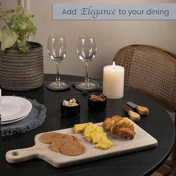 India Wholesale Co - Wholesale Cutting Board - Mango Wood Serving Board White - 16"x7"
