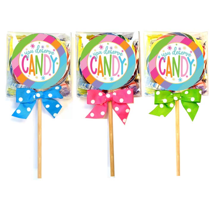 Mix Up Pops - Bright Stripe You Deserve Candy for wholesale by Oh, Sugar!