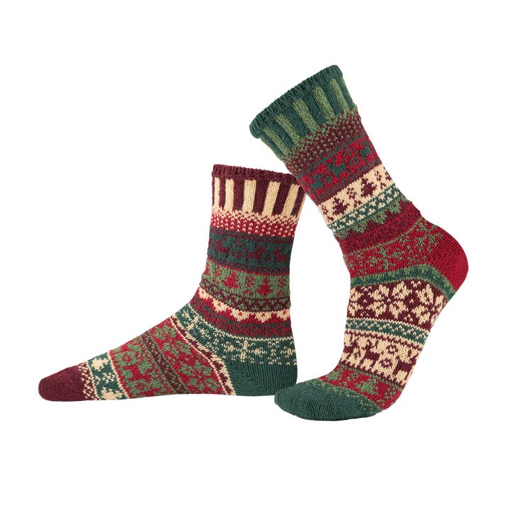Noel Holiday Christmas Socks | Eco-Friendly USA Made for wholesale by Solmate Socks