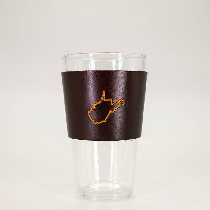 Læderølglas - West Virginia Statssilhuet for engroshandel hos Lindy Leather