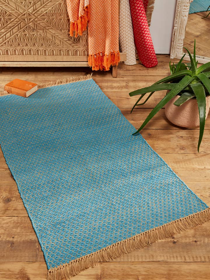 Rosalie handgeweven vloerkleed van jute en gerecycled katoen, 75 x 135 cm voor wholesale door Namaste